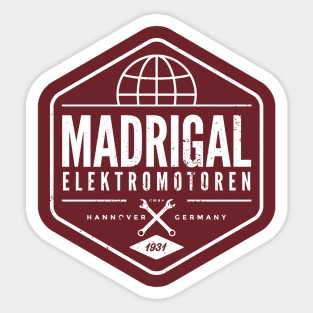 Madrigal Elektromotoren (aged look) Sticker